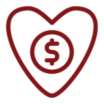 heart with a dollar sign in the middle
