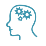 a person with gears turning in their head